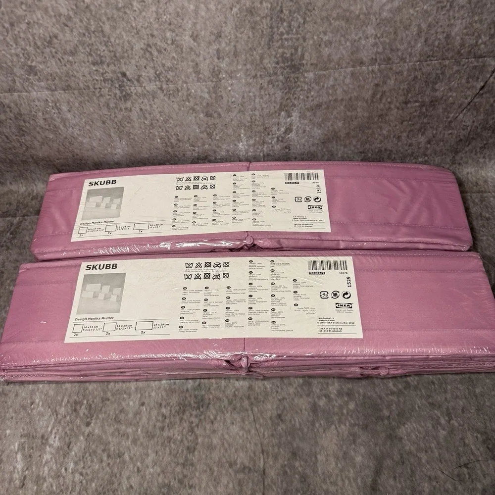 New IKEA SKUBB Box Set of 12 Drawer Organizers & Dividers Purple 1529 703.002.79